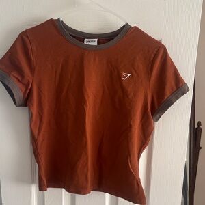 Gymshark Copper Tee with Charcoal Trim